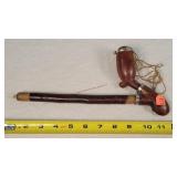Vintage Long Stem Wood Smoking Pipe 11"L