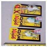 3 Fishing Lures 4" - 6"