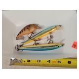 3- Fishing Lures 3" to 5"