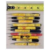 10- Celluloid Advertising Mechanical Pencils