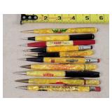 10- Celluloid Advertising Mechanical Pencils