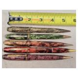 5- 14K Tipped Weaver Fountain Pens / Pencils