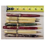 6- 14K Tipped Stratford Fountain Pens / Pencils