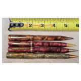 4- 14K Tipped Waltham Fountain Pens / Pencils