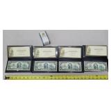 4- US $2  Notes in Sleeves