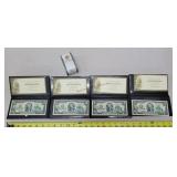 4- US $2  Notes in Sleeves