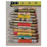 12- Tin Advertising Bullet Pencils