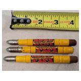 3- Tin Minneapolis Moline Bullet Pencils