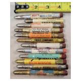 12- Tin Advertising Bullet Pencils