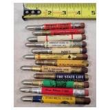 12- Tin Advertising Bullet Pencils