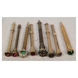 8- Vintage Gem Topped Mechanical Pencils