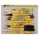 10- Celluloid Advertising Mechanical Pencils