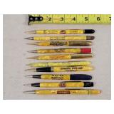 10- Celluloid Advertising Mechanical Pencils