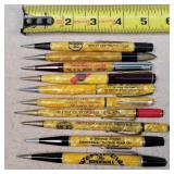 10- Vintage Advertising Mechanical Pencils