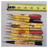 10- Vintage Advertising Mechanical Pencils