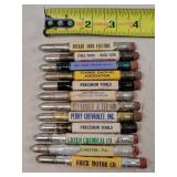 12- Square Tin Advertising Bullet Pencils
