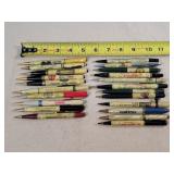 24- Celluloid Advertising Mechanical Pencils