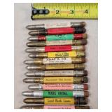 14- Square Tin Advertising Bullet Pencils