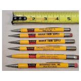 6- Vintage Oliver Mechanical Pencils