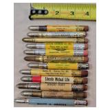 12- Tin Advertising Bullet Pencils