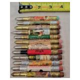 12- Tin Advertising Bullet Pencils