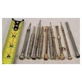 10- Vintage Gem Topped Mechanical Pencils