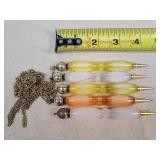 5- Vintage Dangle Mechanical Pencils Collection