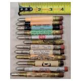 12- Tin Advertising Bullet Pencils