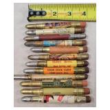 12- Tin Advertising Bullet Pencils