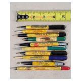 10- Celluloid Advertising Mechanical Pencils