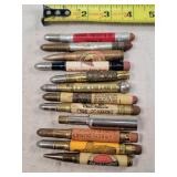 12- Tin Advertising Bullet Pencils