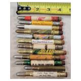 12- Tin Advertising Bullet Pencils