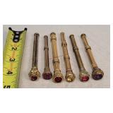 6- Vintage Gem Topped Mechanical Pencils