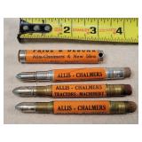 3- Allis Chalmers Bullet Pencils & Lead Holder