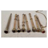 8- Vintage Gem Topped Mechanical Pencils