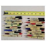 24- Celluloid Advertising Mechanical Pencils