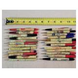 24- Celluloid Advertising Mechanical Pencils