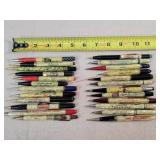 24- Celluloid Advertising Mechanical Pencils