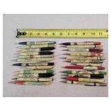24- Celluloid Advertising Mechanical Pencils