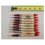 8- Celluloid Advertising Mechanical Pencils