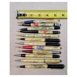 12- Vintage Advertising Mechanical Pencils
