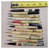 12- Vintage Advertising Mechanical Pencils