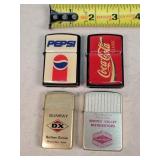Oil, Beer, & Soda Advertising Lighters