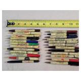 24- Celluloid Advertising Mechanical Pencils