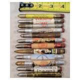 12- Tin Advertising Bullet Pencils