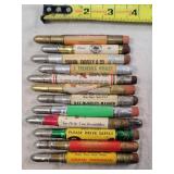 12- Tin Advertising Bullet Pencils