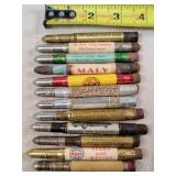 12- Tin Advertising Bullet Pencils