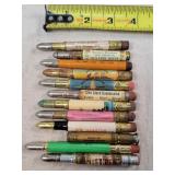 12- Tin Advertising Bullet Pencils