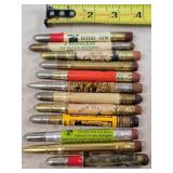 12- Tin Advertising Bullet Pencils