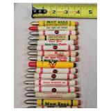 16 Random Implement Bullet Pencils